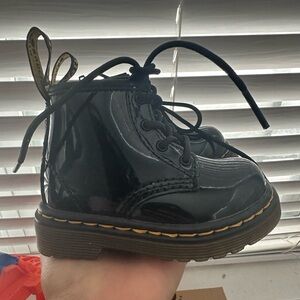 Dr. Martens Shiny Black Kids Boots